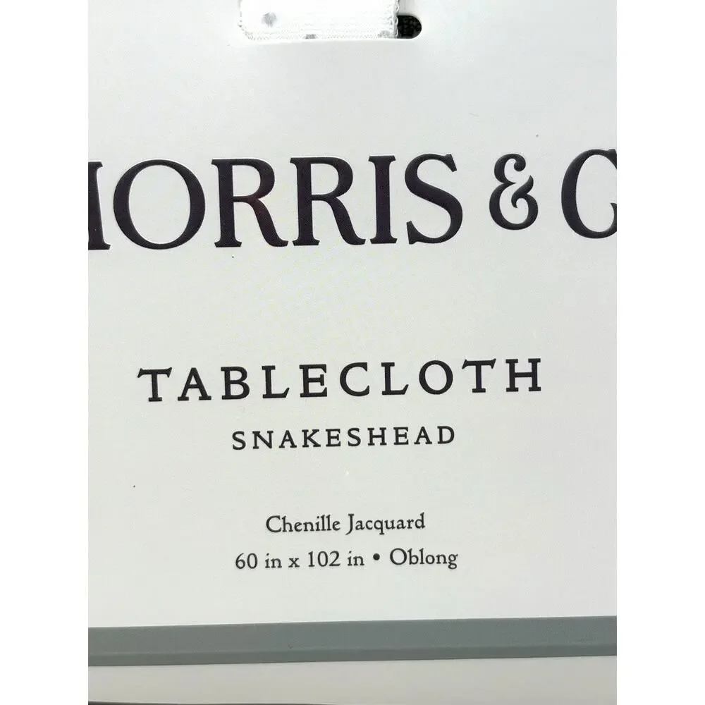 William Morris & Co Snakeshead OBLONG Tablecloth 60X102” In. Seats 8-10 Green